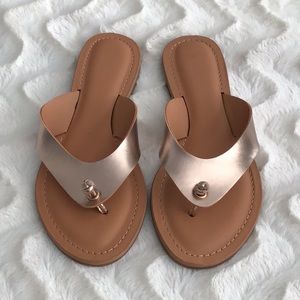 NWT copper/gold sandals